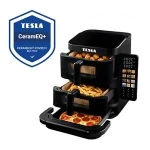 TESLA AirCook TrioZone Q636 XXL černá / Horkovzdušná fritéza 3v1 / 12 + 2.5 l / 40-300°C / 12 programů (Q636-XXL-BLK)