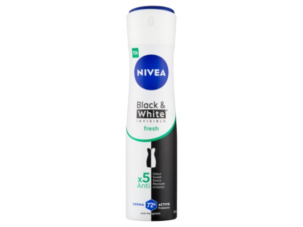 Nivea Black & White Invisible Fresh Sprej antiperspirant 150ml