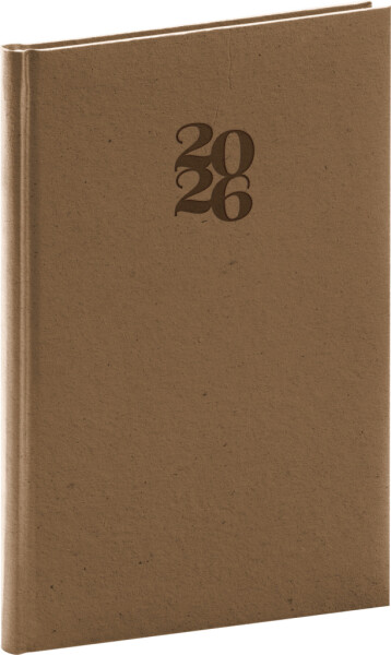 Týdenní diář 2026 NOTIQUE A5 - Essenza - Oříšek, 15 x 21 cm