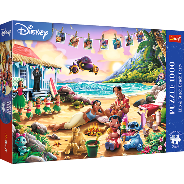 Puzzle Premium 1000 dílků - Lilo & Stitch Plážová párty