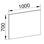 MEREO - Zrcadlo 1000x700x20 mm CN694