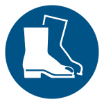 Djois podlahová značka kulatá - Použij bezpečnostní obuv, Ø 430 mm, 1 ks