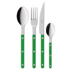 SABRE PARIS 4-dílná sada příborů Bistrot Brillant – Garden Green, zelená barva, kov