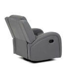 TV a relaxační křeslo, manuální polohování, potah šedá látka v dekoru kůže