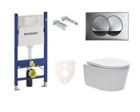 Cenově zvýhodněný závěsný WC set Geberit do lehkých stěn / předstěnová montáž + WC SAT Brevis SIKOGES7W71S SIKOGES7W71S