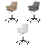 Židle kancelářská, šedá plastová skořepina, kovový kříž