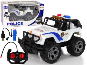 Mamido Auto Policie na dálkové ovládání R/C Jeep 1:14