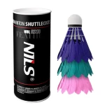 NILS NBL6213 Badmintonové míčky z peří multicolor 3 ks (5907695593624)