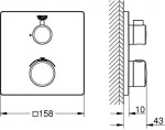 GROHE - Grohtherm Termostatická sprchová baterie pod omítku, chrom 24078000