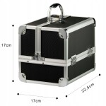 Melfin Kosmetický kufřík 22,5x17x17 černo-stříbrný