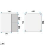 REA - Koupelnová sestava nábytku s deskou Marti 60cm Grey REA-M0031