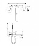 AXOR - Citterio C Vanová baterie pod omítku, 4-otvorová instalace, s příslušenstvím, chrom 49481000