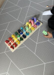 Mamido Montessori dřevěná hra s čísly a magnetickým prutem 77 dílků