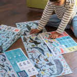 Edukační puzzle Apli - Ohrožená zvířata v oceánu, 200 ks, 6+