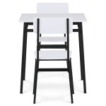 Jídelní set s 2 židlemi, 70x70x76cm, mdf, bílá, AUT-O2121 WT