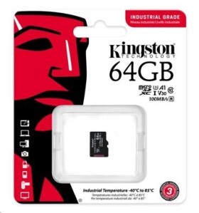 Kingston microSDXC 64GB Industrial bez adaptéru / UHS-I / U3 / V3 (SDCIT2/64GBSP)