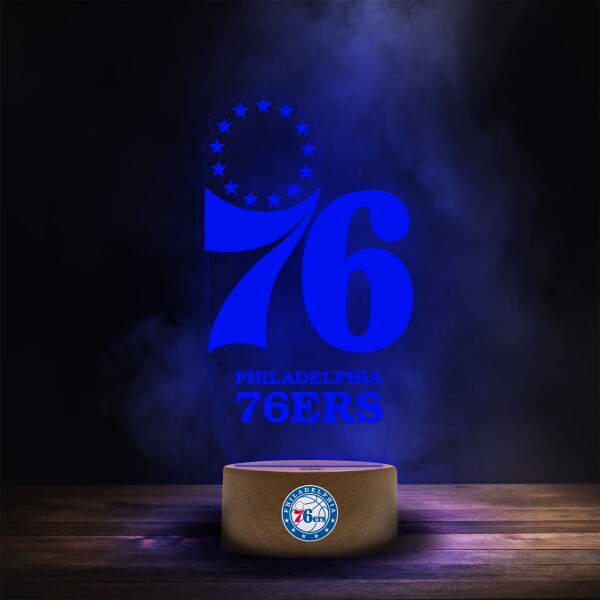 Cedule Philadelphia 76ers NBA Team Logo LED-Leuchtschild