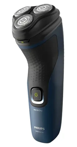 Philips S1151/00 černá, modrá / Pánský holicí strojek / rotační / mokré i suché holení / 3 hlavice / 40 min (S1151/00)