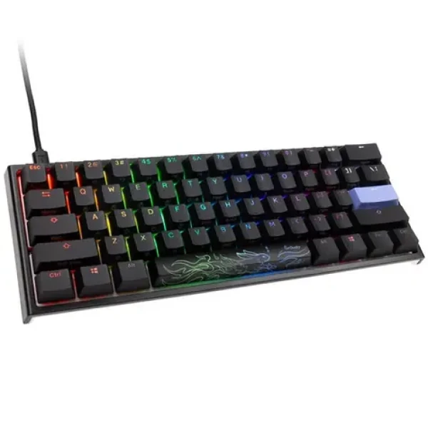 Ducky One 2 Pro Mini Gaming Tastatur Cherry MX-Blue černá / herní klávesnice / podsvícená / drátová USB-C / US (DKON2061ST-CUSPDAZT2)