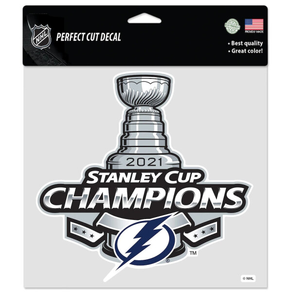 Fanatics Samolepka Tampa Bay Lightning NHL 2021 Stanley Cup Champions 8'' x 8'' Perfect-Cut Decal% 1 ks