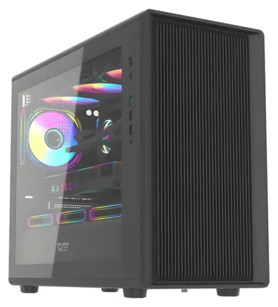 DarkFlash DB460M černá / Skříň / M-ATX / ITX / tvrzené sklo / bez ventilátorů / bez zdroje (DB460M Black)