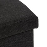 Taburet s úložným prostorem, látka černá