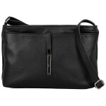 Módní dámská kožená crossbody kabelka Ofelie, černá