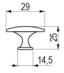 Tulip Nábytková knopka Evan Černá (401574)