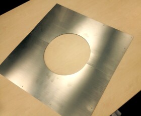 Nerezový krycí plech ke komínu u sudové sauny CFSKP1L