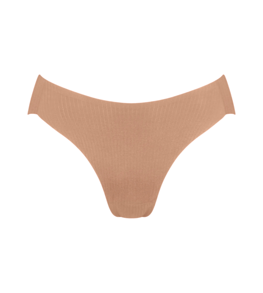 Dámské kalhotky ZERO Feel Pure High leg - BROWN - sv. hnědé 00CM - SLOGGI NOSTALGIC BROWN M