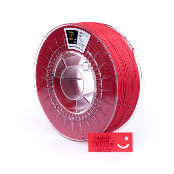 ASA filament cherry red 1,75 mm Print With Smile 0,85 kg
