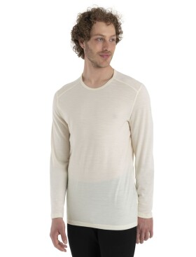 Pánské merino tričko s dlouhým rukávem ICEBREAKER Mens 200 Oasis LS Crewe, Undyed velikost: XL