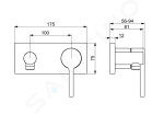 HANSA - Vantis Style Elektronická umyvadlová baterie, bateriové napájení, matná černá 5460220933