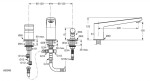 IDEAL STANDARD - Tonic II Baterie na okraj vany, 3-otvorová instalace, chrom A6348AA