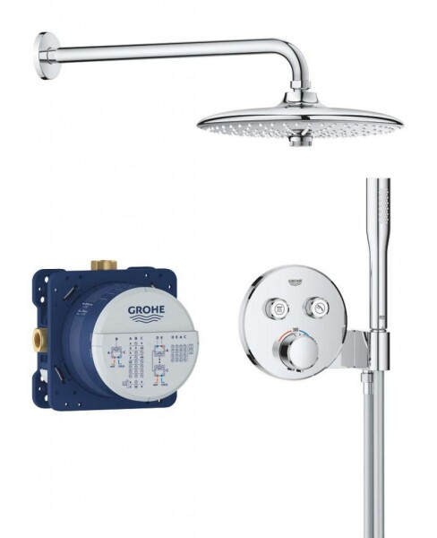 GROHE - Precision SmartControl Sprchový set s termostatem pod omítku, průměr 26 cm, 3 proudy, chrom 34878000
