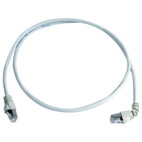 Telegärtner 100008010 RJ45 síťové kabely, propojovací kabely CAT 6A S/FTP 0.5 m šedá samozhášecí, S průchodkou chránící proti zlomení 1 ks