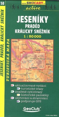 SC 058 Jeseníky, Praděd, Kralický Sněžník 1:50 000