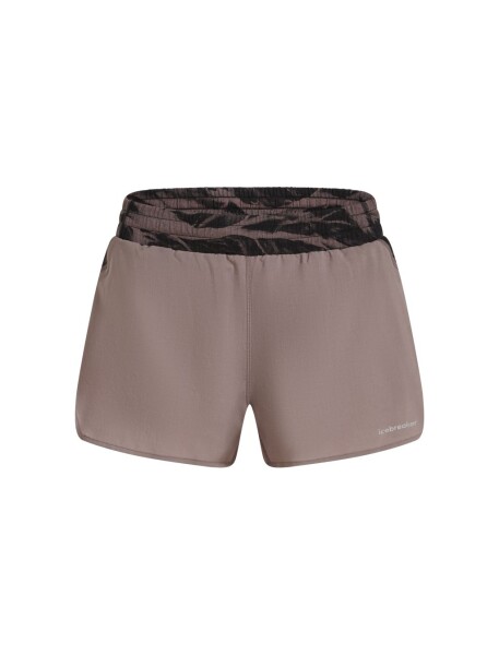 ICEBREAKER Wmns Mer 125 ZoneKnit Speed 3 Shorts, Porcini/Black/Aop velikost: M
