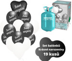 Helium set - černé balónky KRÁSNÉ NAROZENINY - balonky.cz Helium set - černé balónky KRÁSNÉ NAROZENINY - balonky.cz