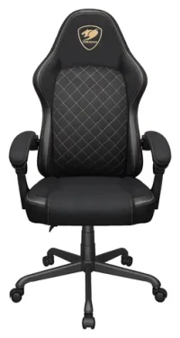 COUGAR Fusion EX Gold F černo-zlatá / Herní židle / nastavitelná / textil / pojezdová kolečka / nosnost 120 kg (CGR-FXF-GLB)