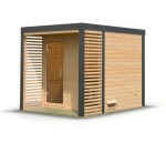 Finská sauna – KARIBU ARES 2 (natur / antracit)