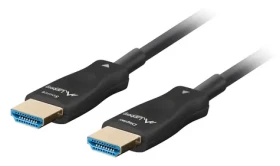 Lanberg černá / Optický kabel HDMI / HDMI 2.1 / 10 m / AOC / 8K / 48 Gbit/s (CA-HDMI-30FB-0100-BK)