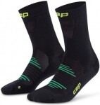 CEP Pro Run Ultralight Socks Mid Cut vysoké ponožky pánské lime - CEP pánské běžecké kompresní vysoké ponožky ULTRALIGHT PRO - black Velikost: III (Vel. chodidla 39-42)