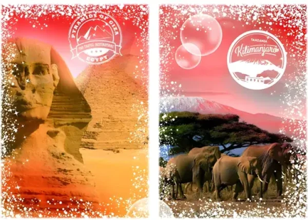 GRAFIKA Puzzle Cesta kolem světa: Egypt a Kenya