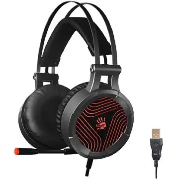 A4tech BLOODY G530 černá / Herní sluchátka s mikrofonem / 7.1 / Mikrofon sklápěcí / USB / 1.8m (G530)