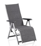 KETTLER BASIC PLUS PADDED relaxační, polohovací, hliníkové křeslo - stříbrná / antracit