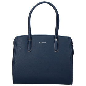 Elegantní dámská koženková kabelka na rameno Miraya, tmavě modrá