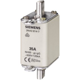 Siemens 3NA3836 NH pojistka velikost pojistky = 00 160 A 500 V/AC, 250 V/AC 3 ks