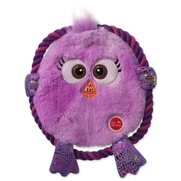 Dog Fantasy Hračka - Monsters kuře šustící s provazem fialová 18cm (454-307170)