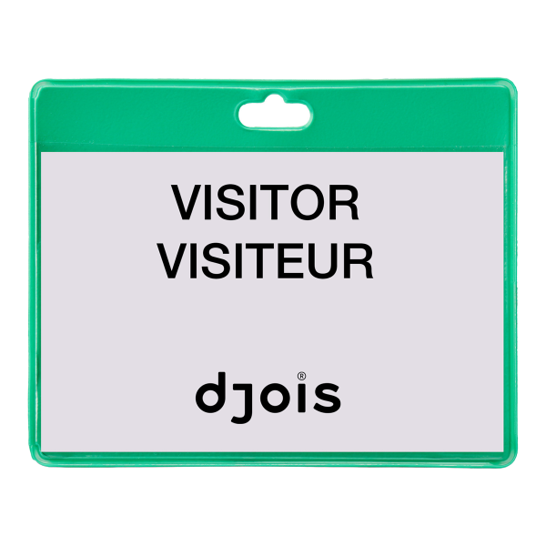 Djois jmenovka, 103 x 82,5 mm, zelená, 30 ks